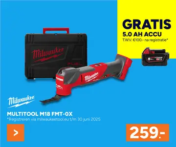 Aanbieding: Milwaukee Multitool M18 FMT-0X