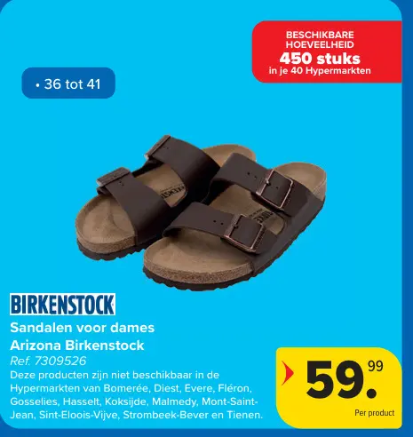 Promotie: Sandalen voor dames Arizona Birkenstock