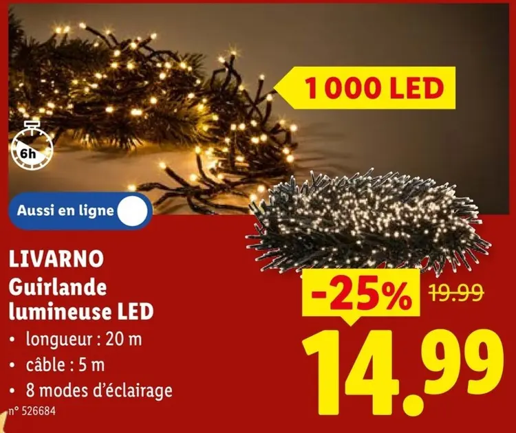 Offre: Guirlande lumineuse LED