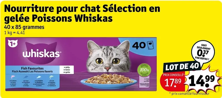 Offre: Nourriture pour chat Sélection en gelée Poissons