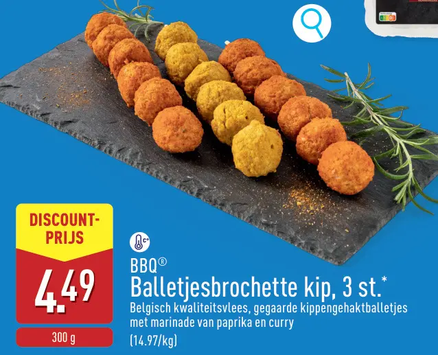 Promotie: Balletjesbrochette kip