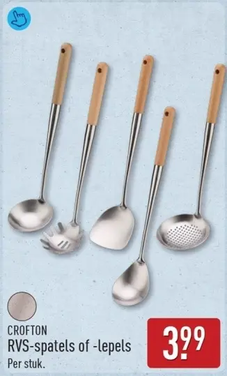 Aanbieding: RVS-spatels of -lepels