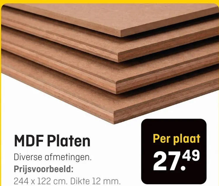 Aanbieding: Mdf platen