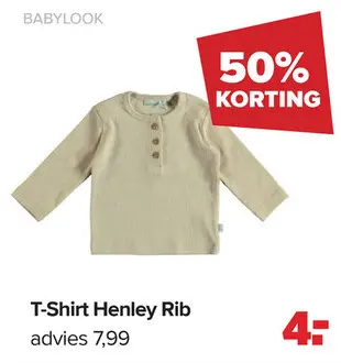 Aanbieding: T-Shirt Henley Rib