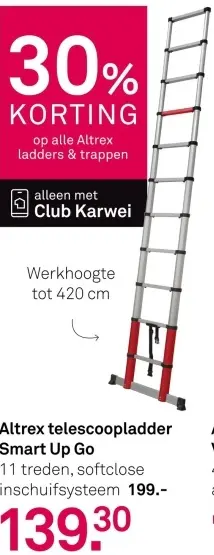 Aanbieding: Telescoopladder Smart Up Go