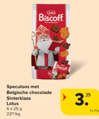 Promotie: Speculoos met Belgische chocolade Sinterklaas