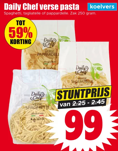 Aanbieding: Daily Chef verse pasta