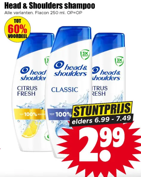 Aanbieding: Head & Shoulders shampoo