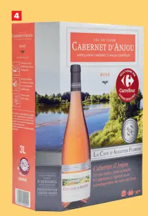 Offre: France Loire La Cave d'Augustin Florent Cabernet d'anjou (deuxième a -50% au choix sur tous let cubis 3 L)