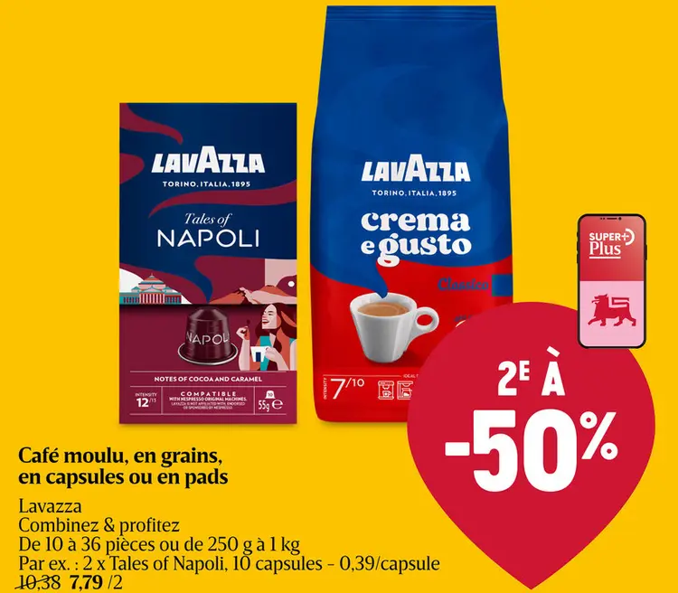 Offre: Café moulu, en grains, en capsules ou en pads