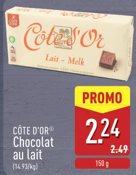Offre: Chocolat au lait