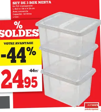 Offre: Set de 3 box nesta