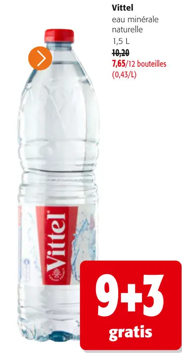 Offre: Eau minérale naturelle