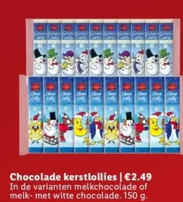 Aanbieding: Chocolade kerstlollies