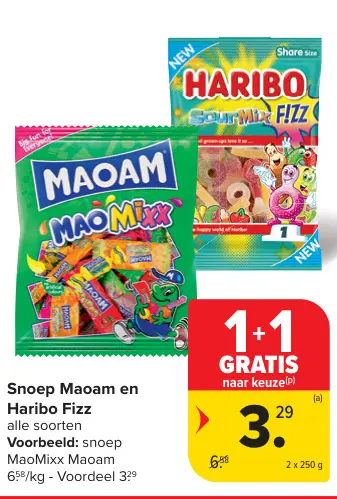 Promotie: Snoep Maoam en Haribo Fizz