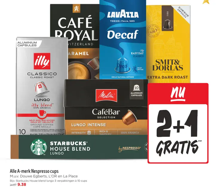 Aanbieding: Alle A-merk Nespresso cups