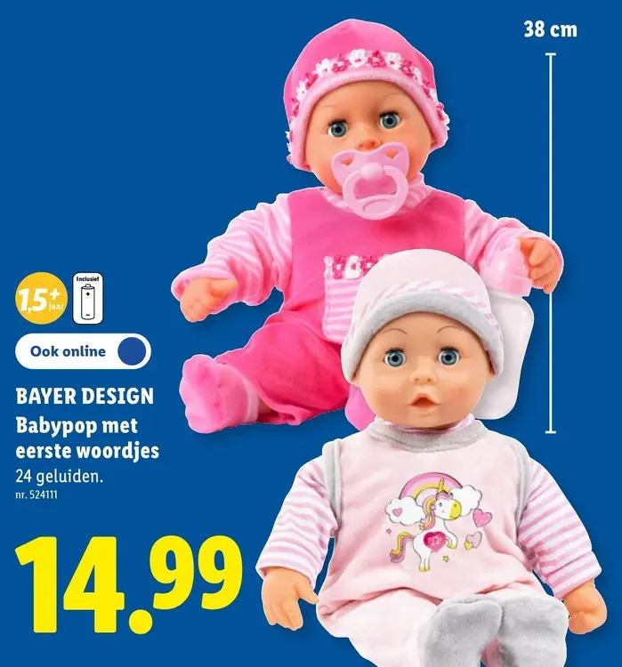 Promotie: Babypop met eerste woordjes