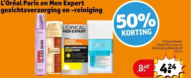 Aanbieding: L'Oréal Paris en Men Expert gezichtsverzorging en reiniging