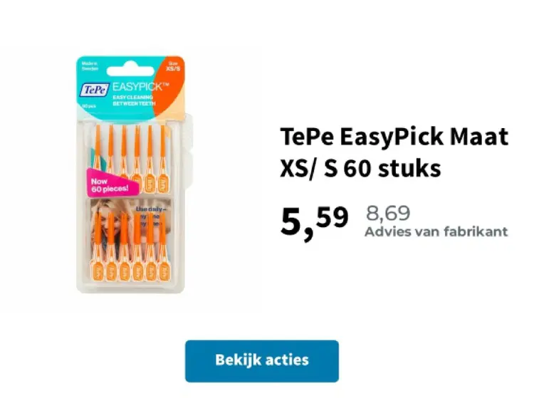 Aanbieding: EasyPick Maat XS-S
