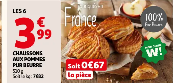 Offre: Chaussons aux pommes pur beurre
