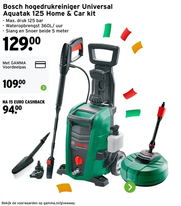Aanbieding: hogedrukreiniger Universal Aquatak 125 Home &