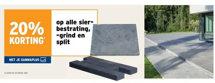 Promotie: Sierbestrating, grind en split