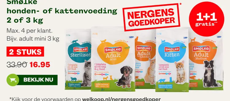 Aanbieding: Smølke honden- of kattenvoeding