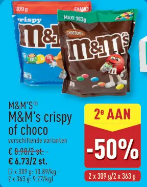 Promotie: M&M's crispy of choco