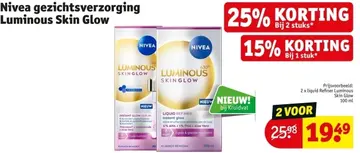 Aanbieding: Nivea gezichtsverzorging Luminous Skin Glow