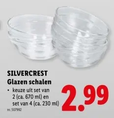 Promotie: Glazen schalen
