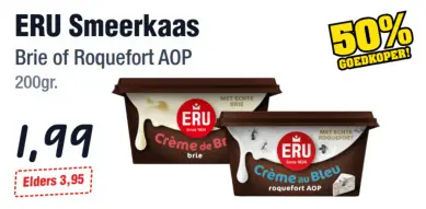Aanbieding: Smeerkaas Brie of Roquefort AOP