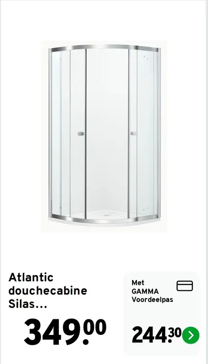 Aanbieding: Atlantic douchecabine Silas met schuifdeur
