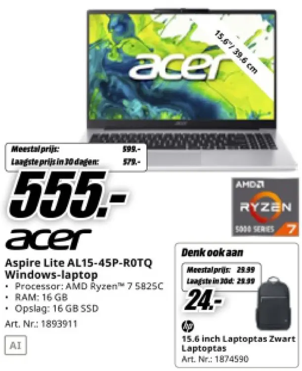 Aanbieding: Aspire Lite AL15-45P-ROTQ Windows-laptop