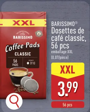 Offre: Dosettes de café classic