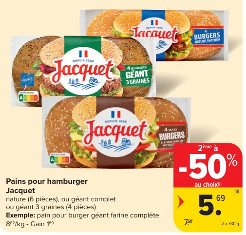 Offre: Pains pour hamburger