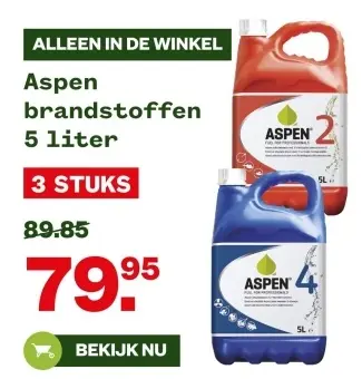 Aanbieding: Aspen brandstoffen
