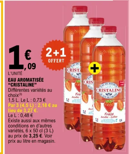 Offre: Eau aromatisée