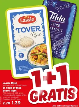 Aanbieding: Lassie Rijst of Tilda of Riso Scotti Rijst