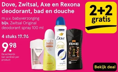 Aanbieding: Deodorant, bad en douche