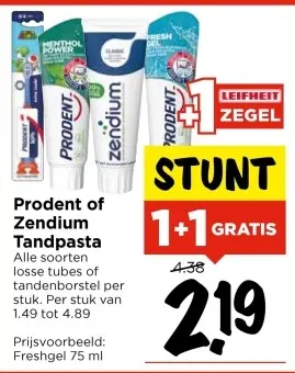 Aanbieding: Prodent of Zendium Tandpasta