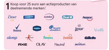 Aanbieding: Actieproducten van deelnemende merken
