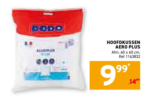Promotie: Hoofdkussen aero plus