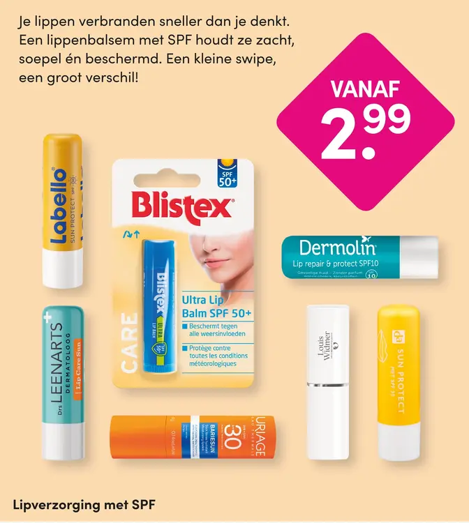 Aanbieding: Lipverzorging met SPF
