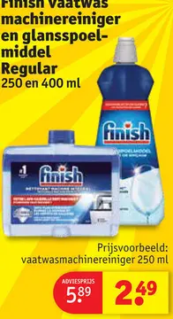 Aanbieding: Finish Vaatwas machinereiniger en glansspoel-