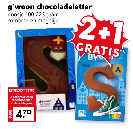 Aanbieding: Chocoladeletter