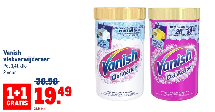 Aanbieding: Vanish vlekverwijderaar