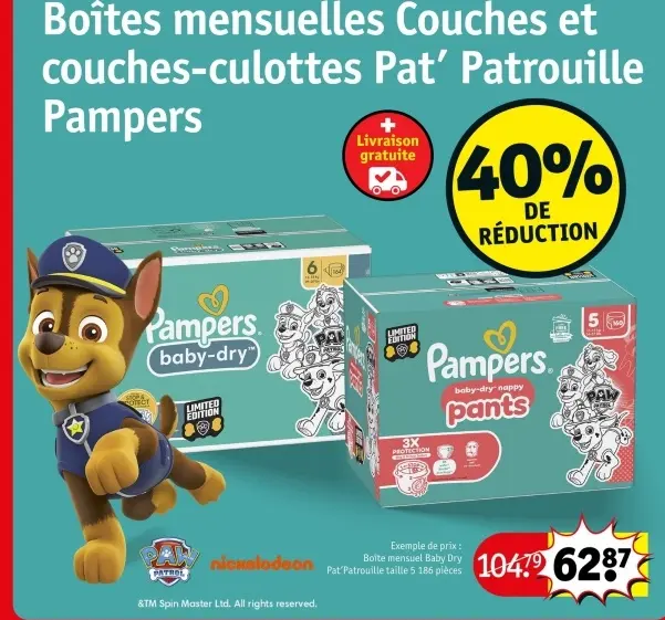 Offre: Boîtes mensuelles Couches et couches-culottes