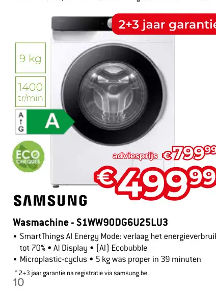 Promotie: Wasmachine - S1WW90DG6U25LU3