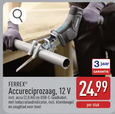 Promotie: Accureciprozaag, 12 V
