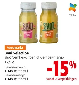 Aanbieding: Boni Selection shot Gember-citroen of Gember-mango